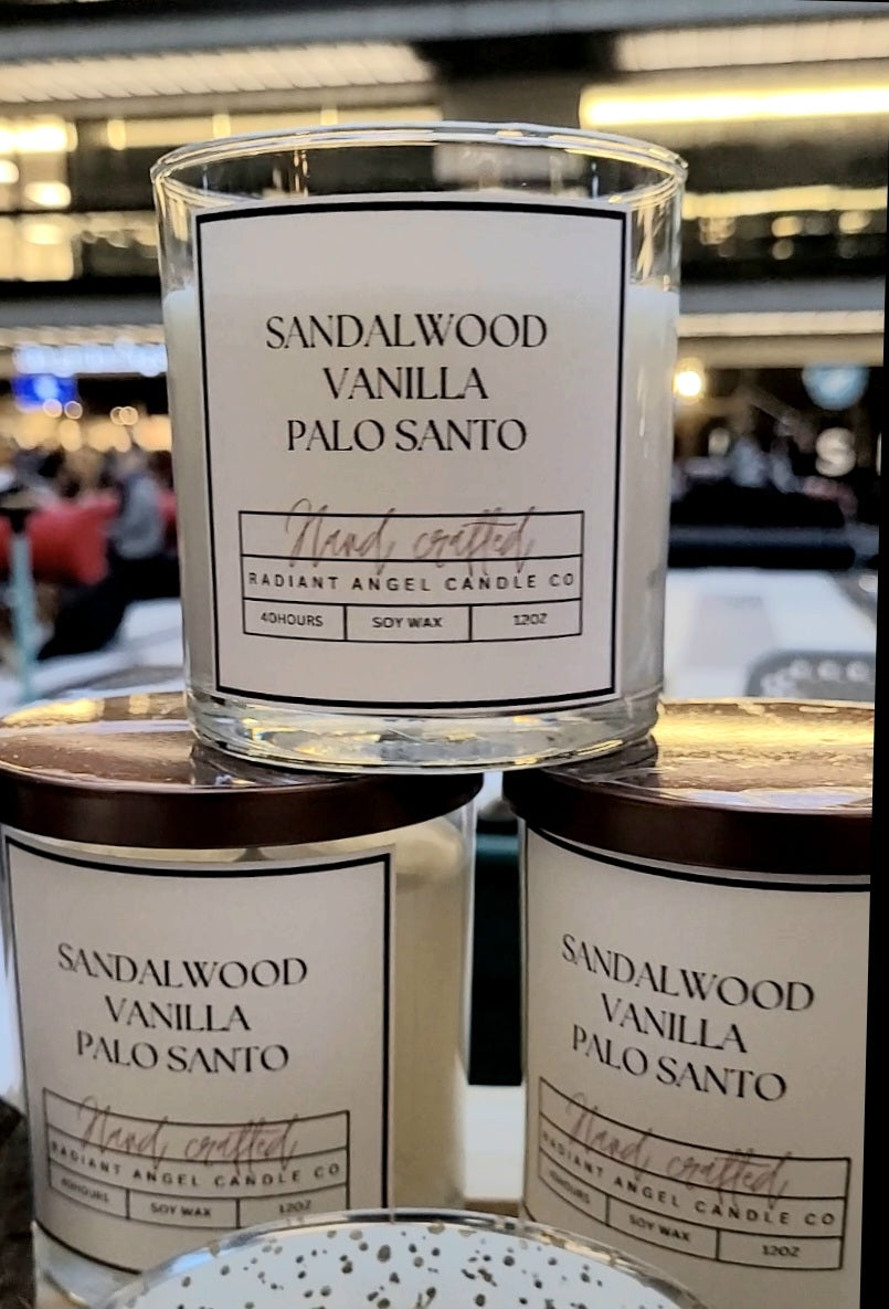 Sandalwood, Vanilla, and Palo Soy Wax Candle | Candle | Wiccan Center
