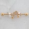 14G Champagne Glasses Industrial Barbell | | Wiccan Center