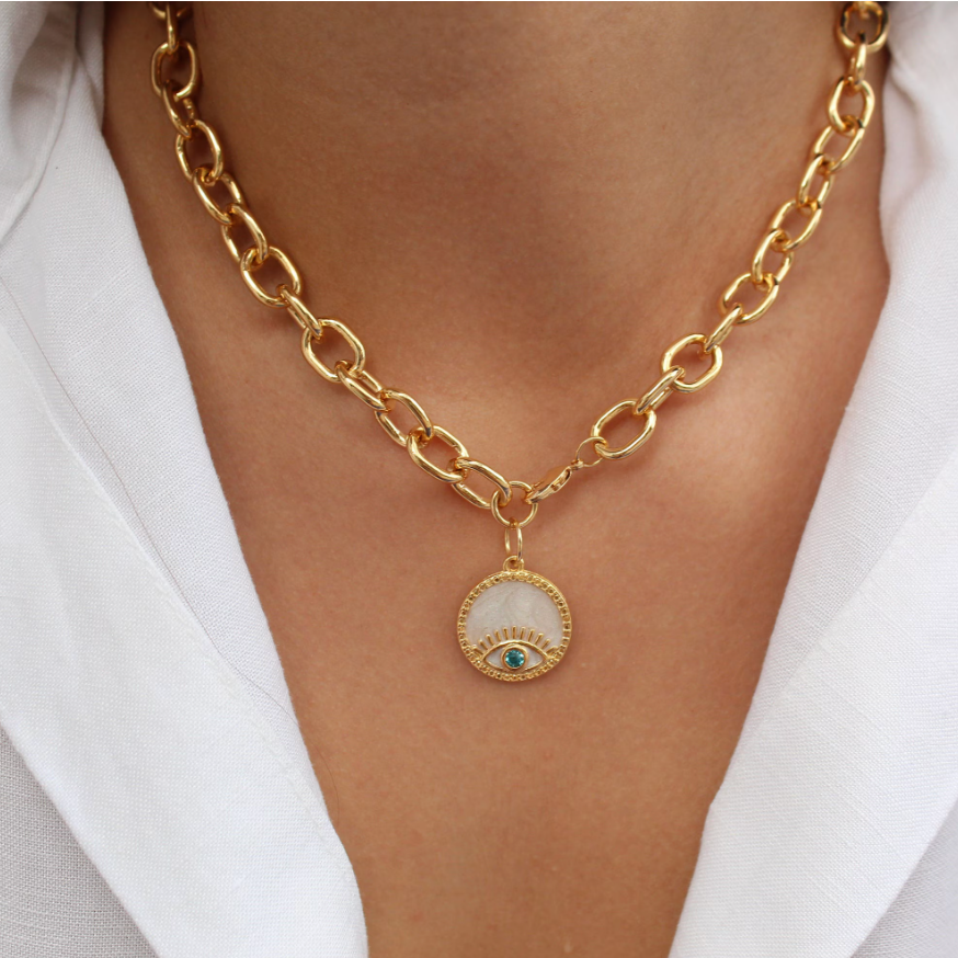 Protection Talisman Oval Link Necklace | Necklace | Wiccan Center