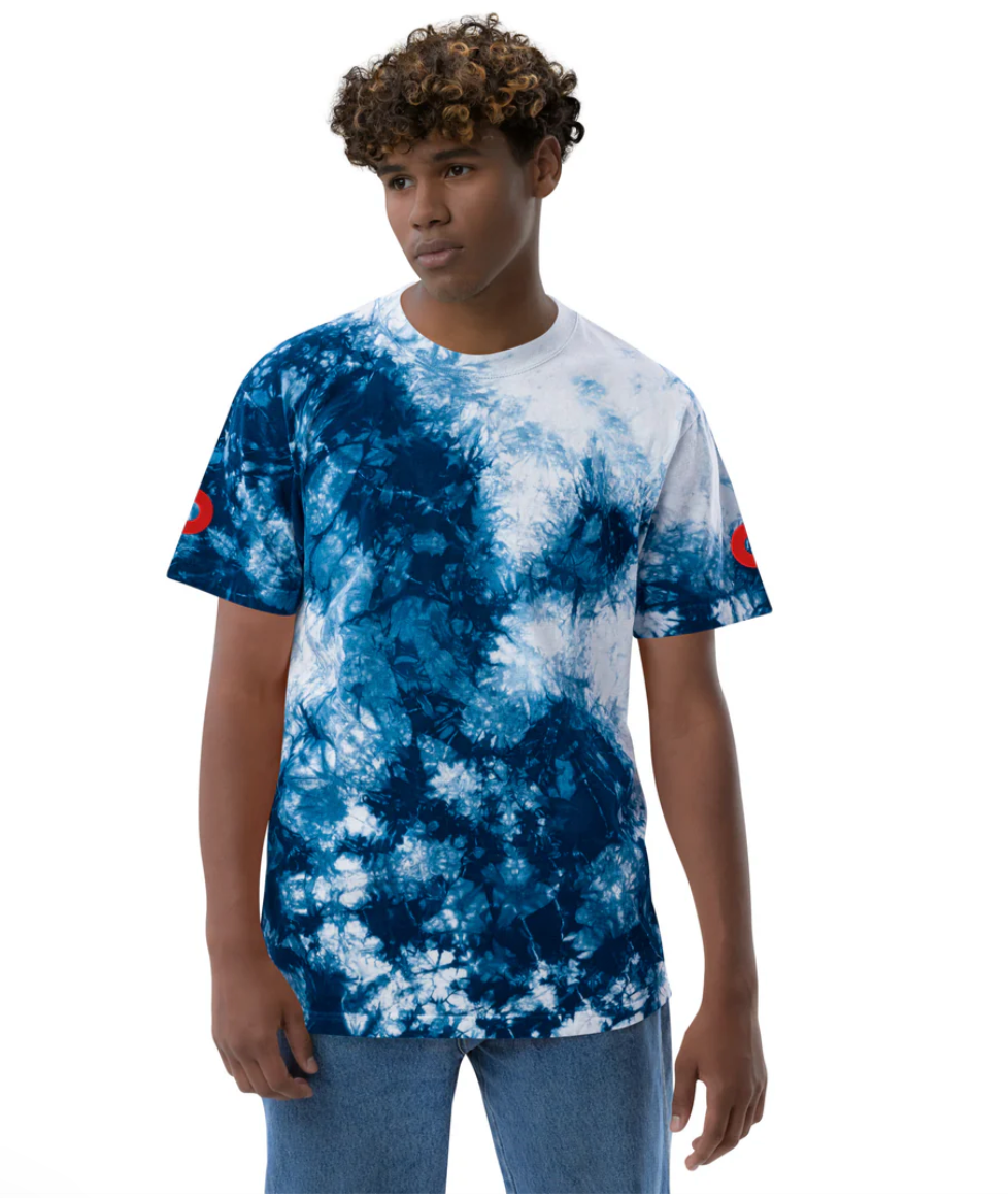 Embroidered Phish Oversized Tie-Dye T-Shirt | Blue Fishman Donut Shirt | | Wiccan Center