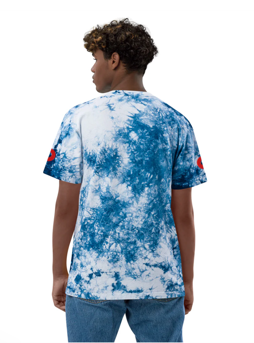 Embroidered Phish Oversized Tie-Dye T-Shirt | Blue Fishman Donut Shirt | | Wiccan Center