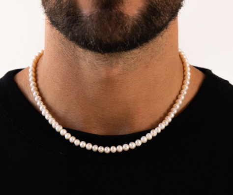 Unisex Faux Pearl Beaded Necklace – Classic White, 22-Inch Fashion Statement | | Wiccan Center