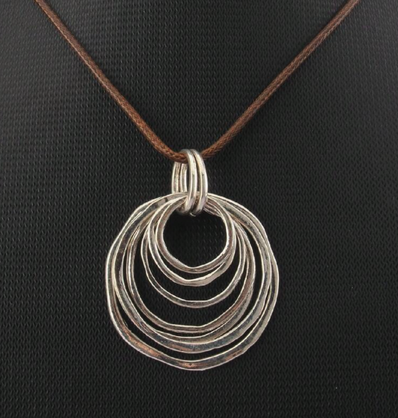 🔘 7-Layered Asymmetrical Circle Pendant Necklace – Bold. Minimal. Fabulous. | | Wiccan Center