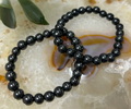Reiki Infused Natural Shungite Bead Bracelet – 8mm Beads (Small and Medium Wrists) | | Wiccan Center