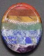 Chakra Crystal Palm Stone – Natural Worry Stone (1.4 x 1.8 inches) | | Wiccan Center