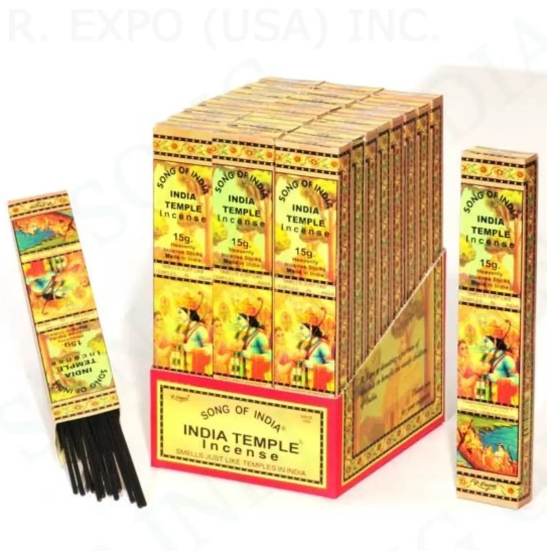 Song of India Temple Incense Sticks 15g | Incense Cones | Wiccan Center