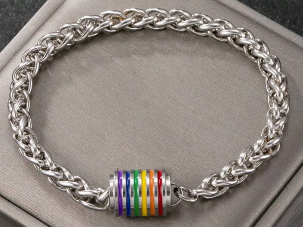 🌈 Stainless Steel Rainbow Charm Bracelet – LGBTQ+ Pride Jewelry | | Wiccan Center