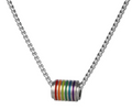 🌈 Pride Barrel Necklace – Stainless Steel LGBTQ+ Jewelry (Silver Tone or Black Tone) | | Wiccan Center