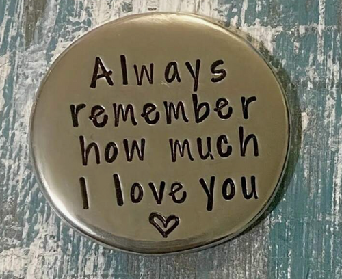 💖 “Always Remember How Much I Love You” Pocket Token – Romantic Keepsake Gift | | Wiccan Center