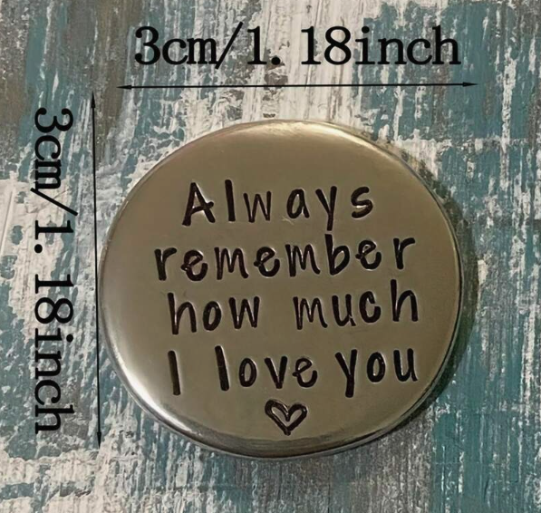 💖 “Always Remember How Much I Love You” Pocket Token – Romantic Keepsake Gift | | Wiccan Center