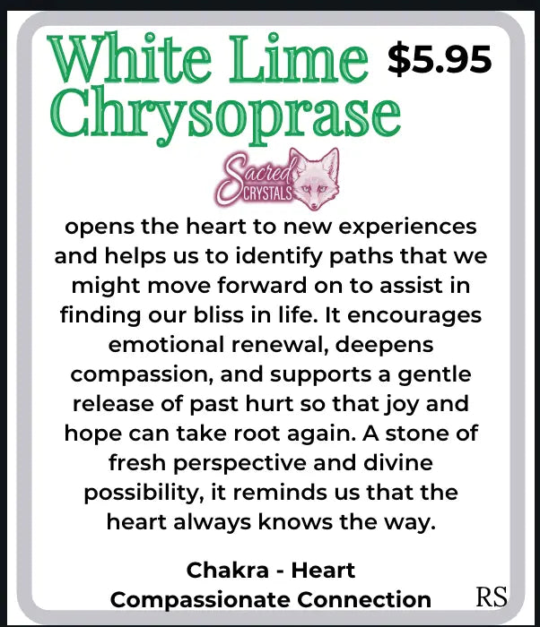 Rough White Lime Chrysoprase – Raw Stone from Indonesia | Rough Stones | Wiccan Center