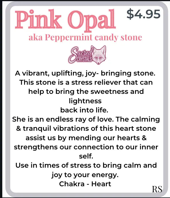 Rough Pink Opal – Raw Stone from Peru | Rough Stones | Wiccan Center