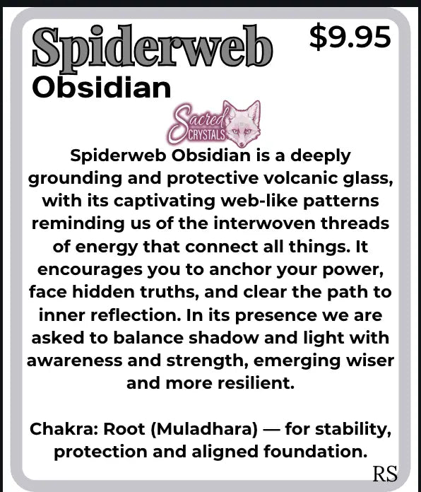 Natural Spiderweb Obsidian – Raw Stone from Mexico | Rough Stones | Wiccan Center