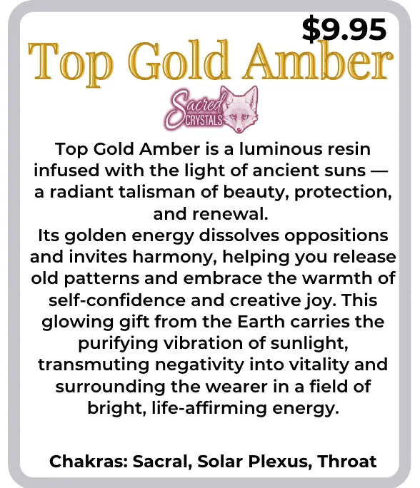 Rough Top Gold Amber – Raw Stone from Indonesia | Rough Stones | Wiccan Center