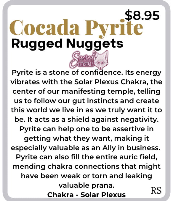 Rough Cocada Pyrite – Raw Stone from Peru | Rough Stones | Wiccan Center