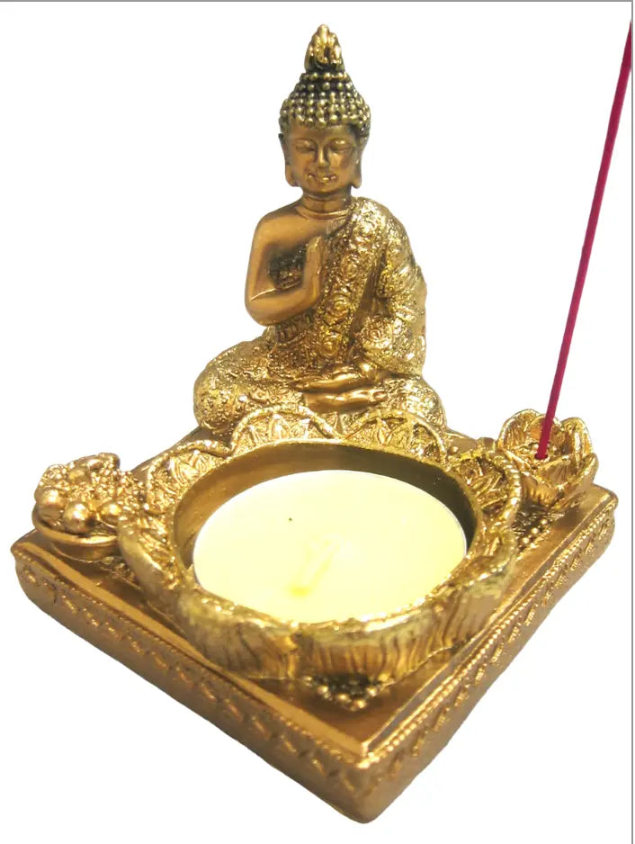 Tea Light and Incense Holder - Sitting Buddha | Incense Burners | Wiccan Center