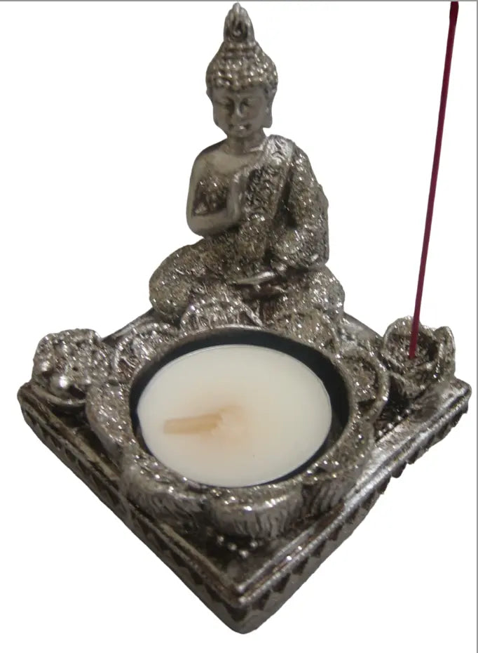 Tea Light and Incense Holder - Sitting Buddha | Incense Burners | Wiccan Center