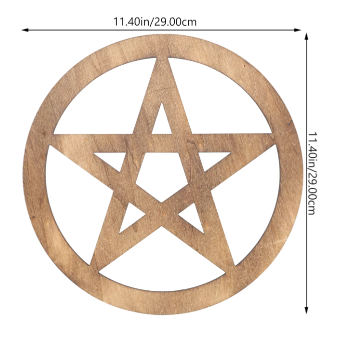 Wood Pentacle Altar Tiles | Altar Tile | Wiccan Center
