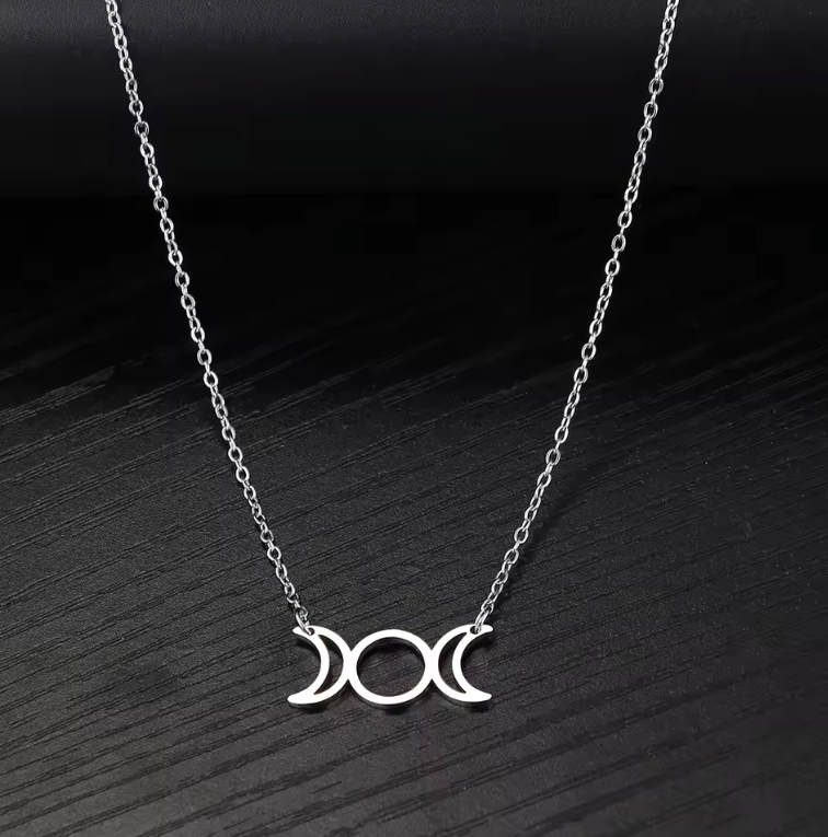 Triple Moon Goddess Necklace | necklace | Wiccan Center