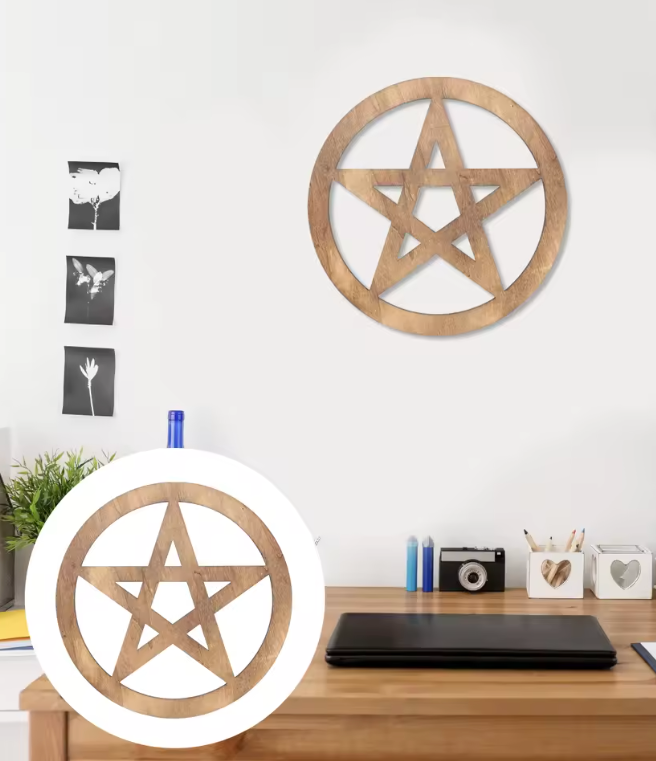 Wood Pentacle Altar Tiles | Altar Tile | Wiccan Center