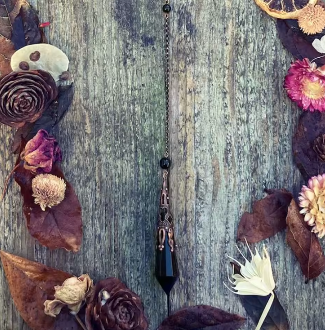 Obsidian Raven Skull Pendulum | Pendulums | Wiccan Center
