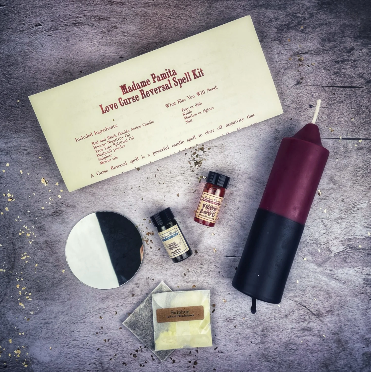 Curse Reversal Candle Spell Kit - Break Curses & Send Negativity Back | Candle Spell Kit | Wiccan Center