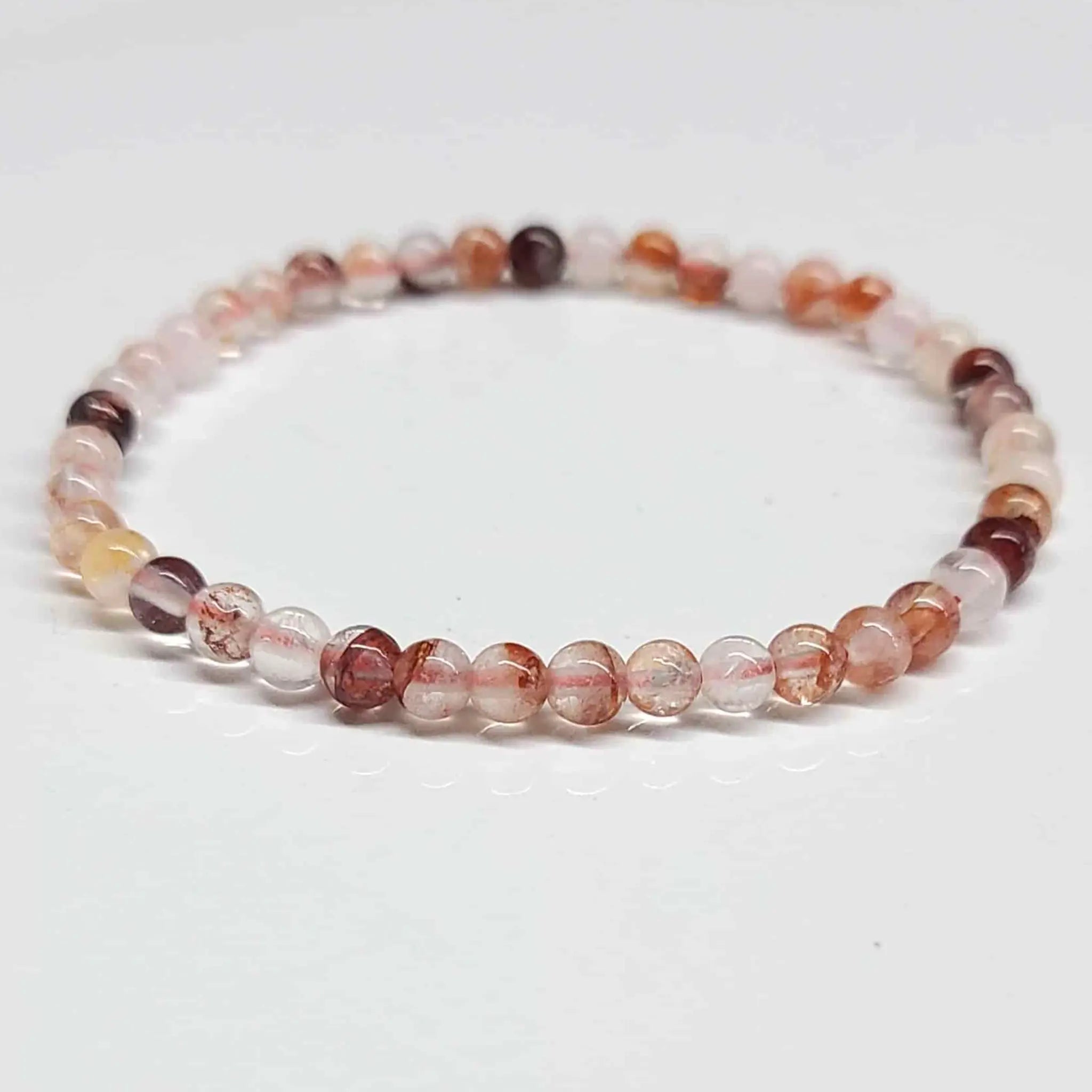 Fire Quartz Round Bead Bracelet - Grounded Energy | Bracelets | Wiccan Center