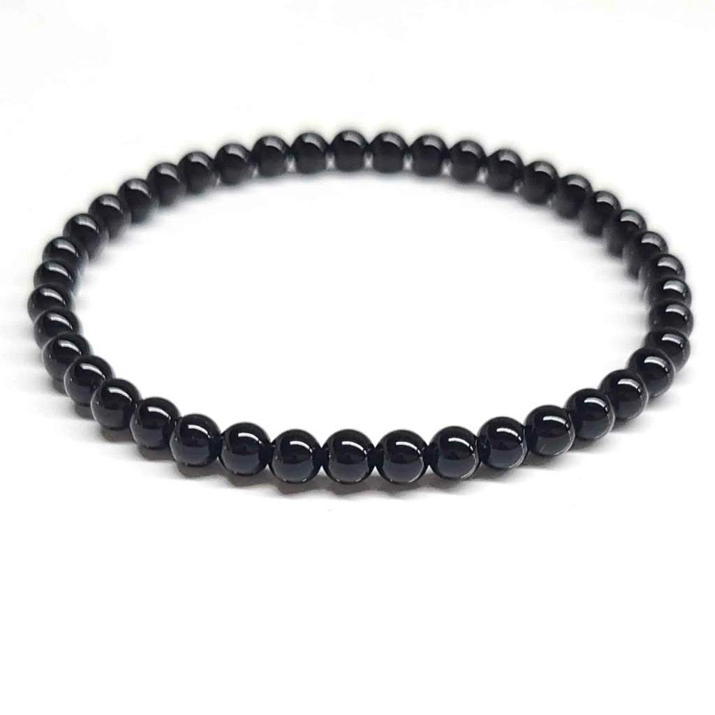 Black Onyx Round Bead Bracelet - Gentle Protection | Bracelets | Wiccan Center