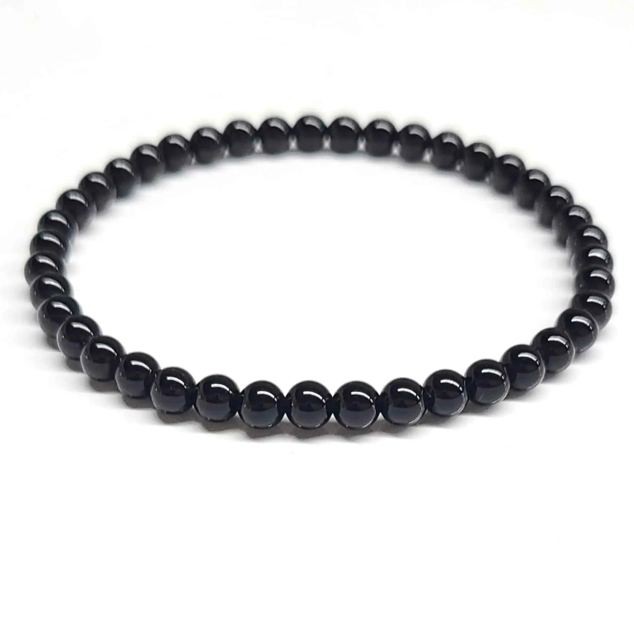 Black Onyx Round Bead Bracelet - Gentle Protection | Bracelets | Wiccan Center