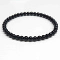 Black Obsidian Round Bead Bracelet - Strong Protection | Bracelets | Wiccan Center