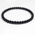 Black Tourmaline Round Bead Bracelet for Energy Filtering & Grounding | Bracelets | Wiccan Center