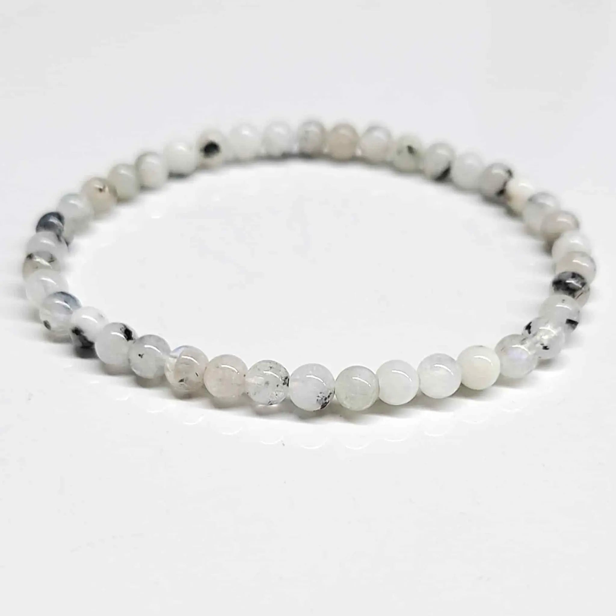 Rainbow Moonstone Round Bead Bracelet - Goddess Energy | Bracelets | Wiccan Center