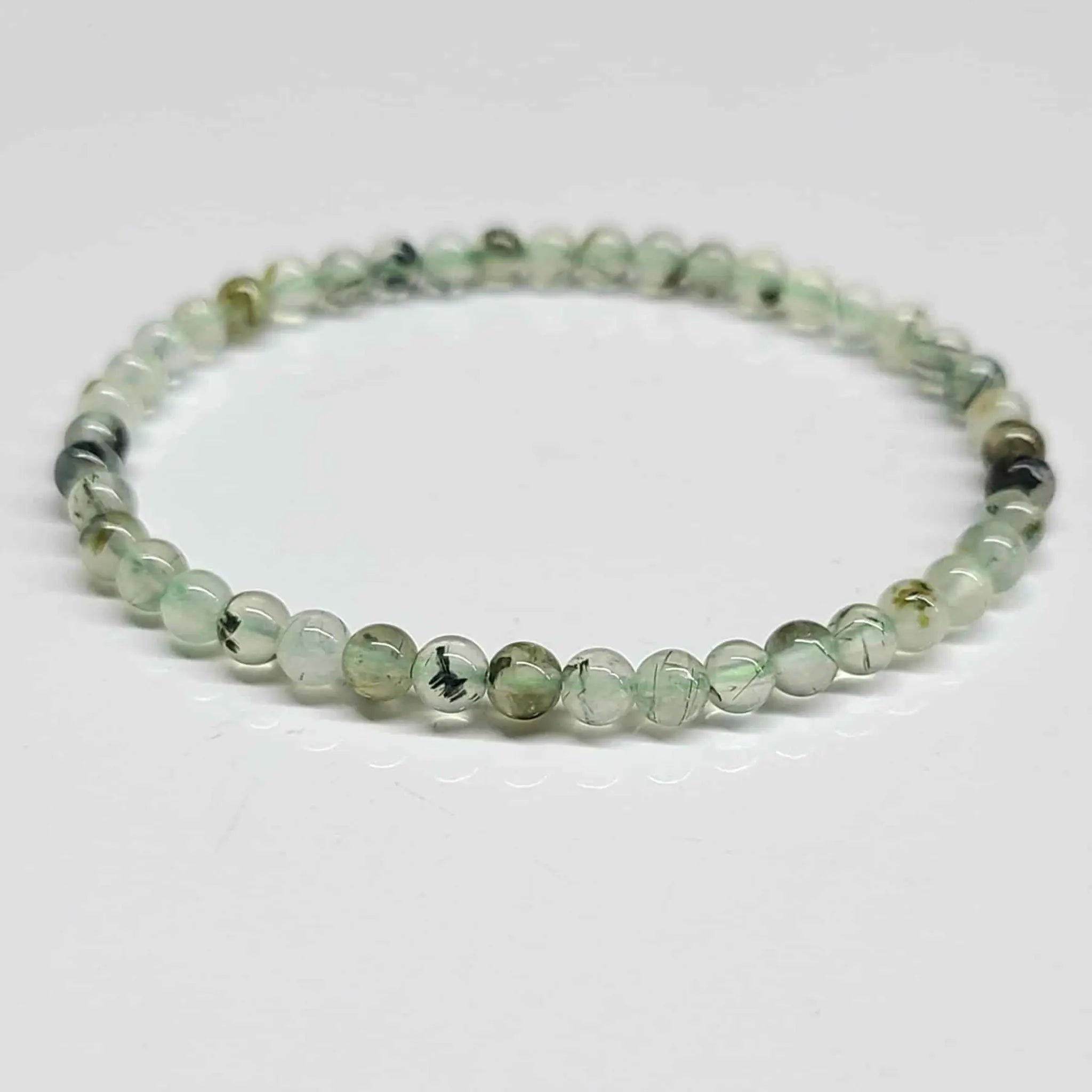 Prehnite Round Bead Bracelet - Unconditional Love | Bracelets | Wiccan Center
