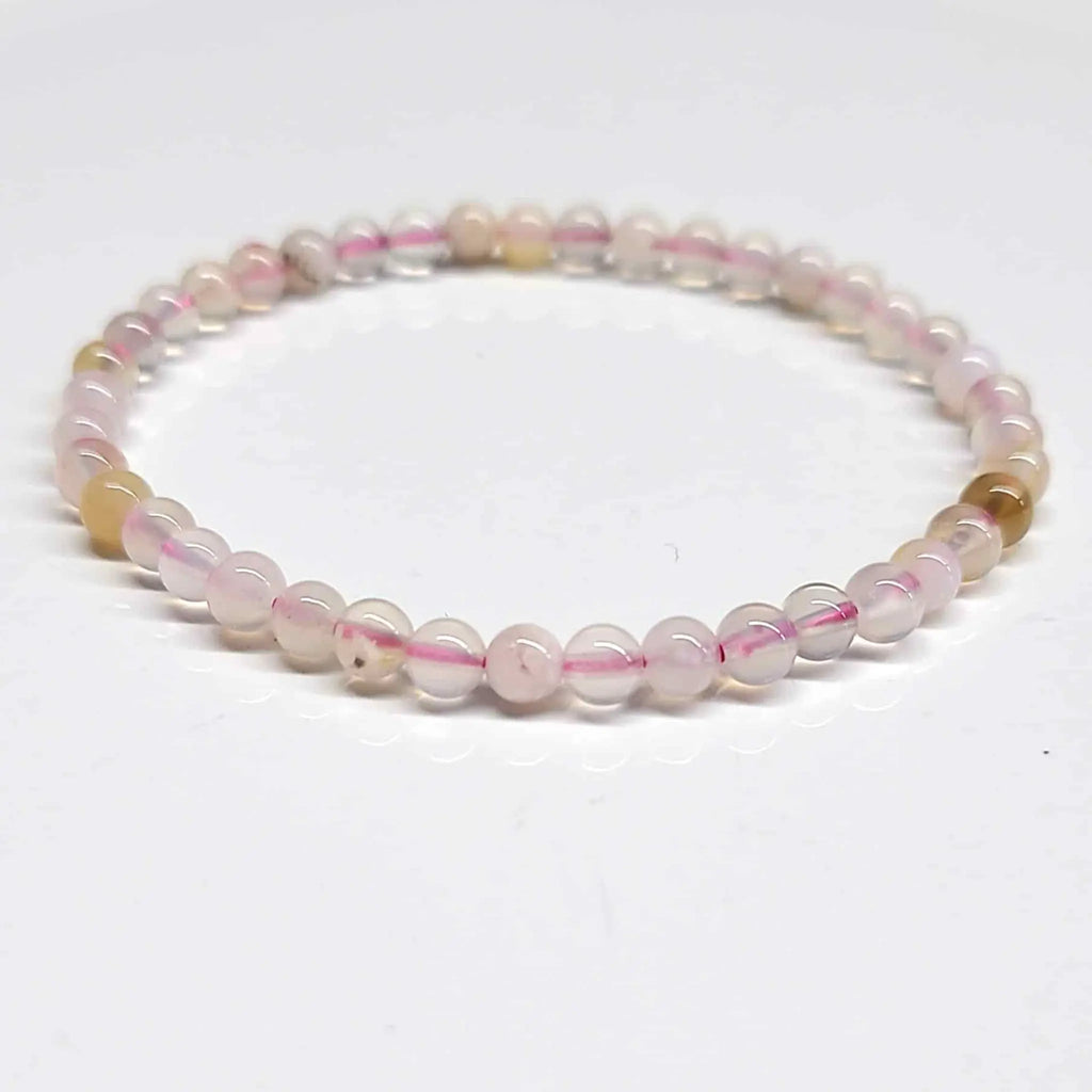 Flower Agate Round Bead Bracelet - Joyful Growth | Bracelets | Wiccan Center