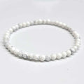 White Howlite Round Bead Bracelet - Anger Eater | Bracelets | Wiccan Center