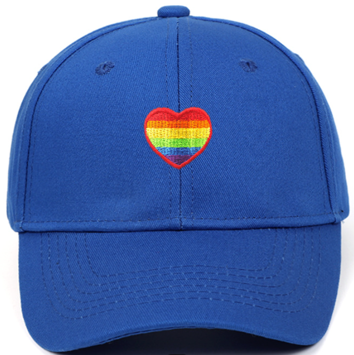 🌈 Pride Heart Embroidered Baseball Cap – Unisex Adjustable Hat (Lots of Color Choices!) | | Wiccan Center
