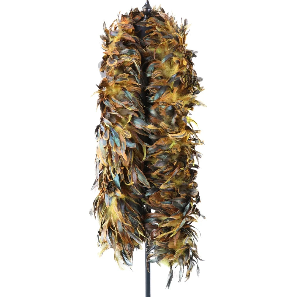 Natural Fluffy Rooster Feather Marabou Boa | Feather Boas | Wiccan Center
