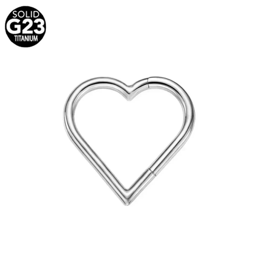 G23 Titanium Bee Septum Nose Ring Piercing Body Jewelry 16G Moon Segment Snake Clicker Helix Ear Cartilage Heart Daith Hoop | | Wiccan Center