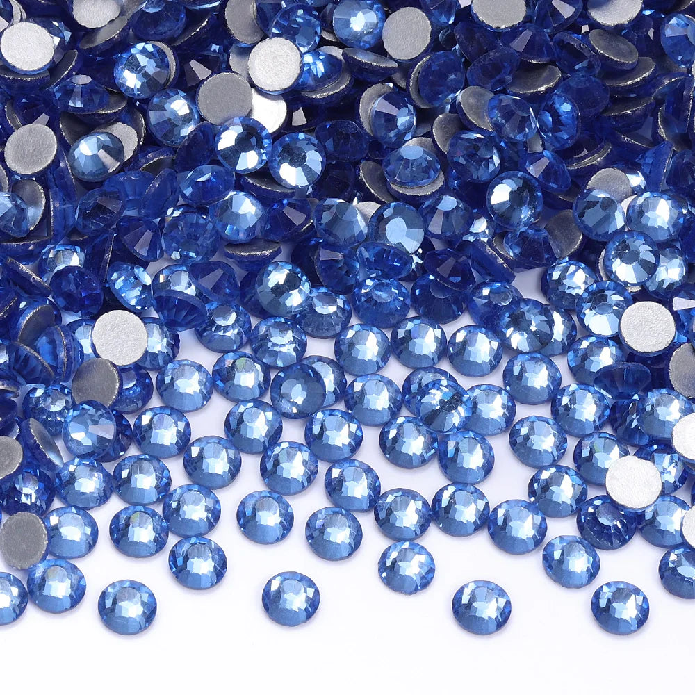 SS3-SS60 Blue Series Non-Hotfix High Quality Glass Flatback Rhinestones