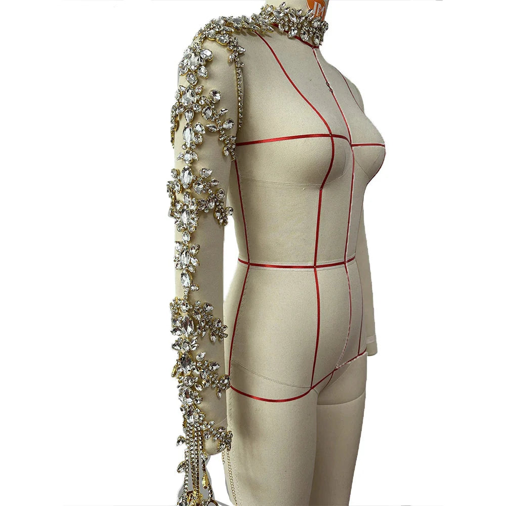 Rhinestone Chain Arm/Sleeve/Shoulder Adornment | Body Chains | Wiccan Center