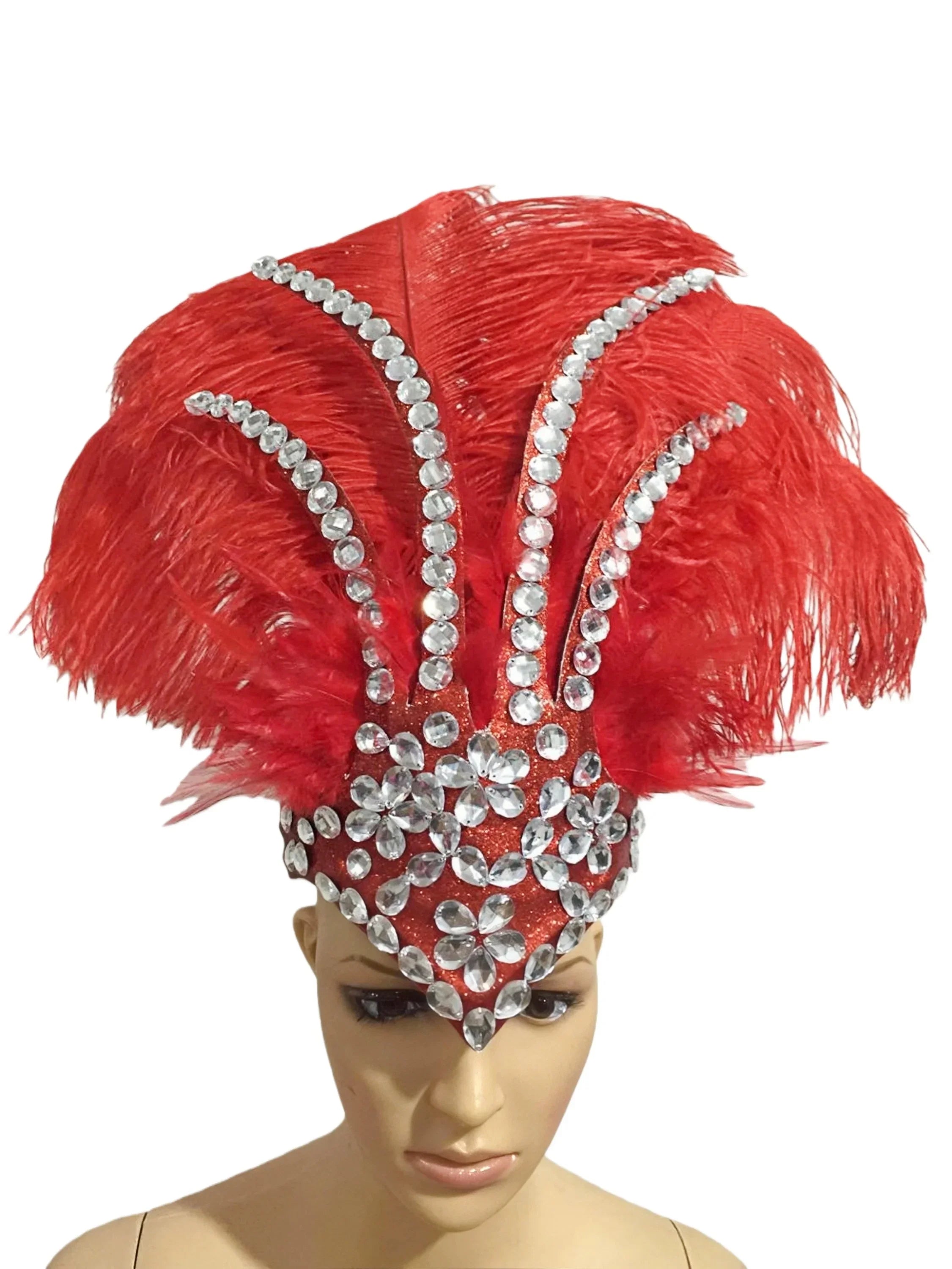The Stardust Dionysia – Classic Feathered Samba Carnival & Masque Crown | Headdress | Wiccan Center
