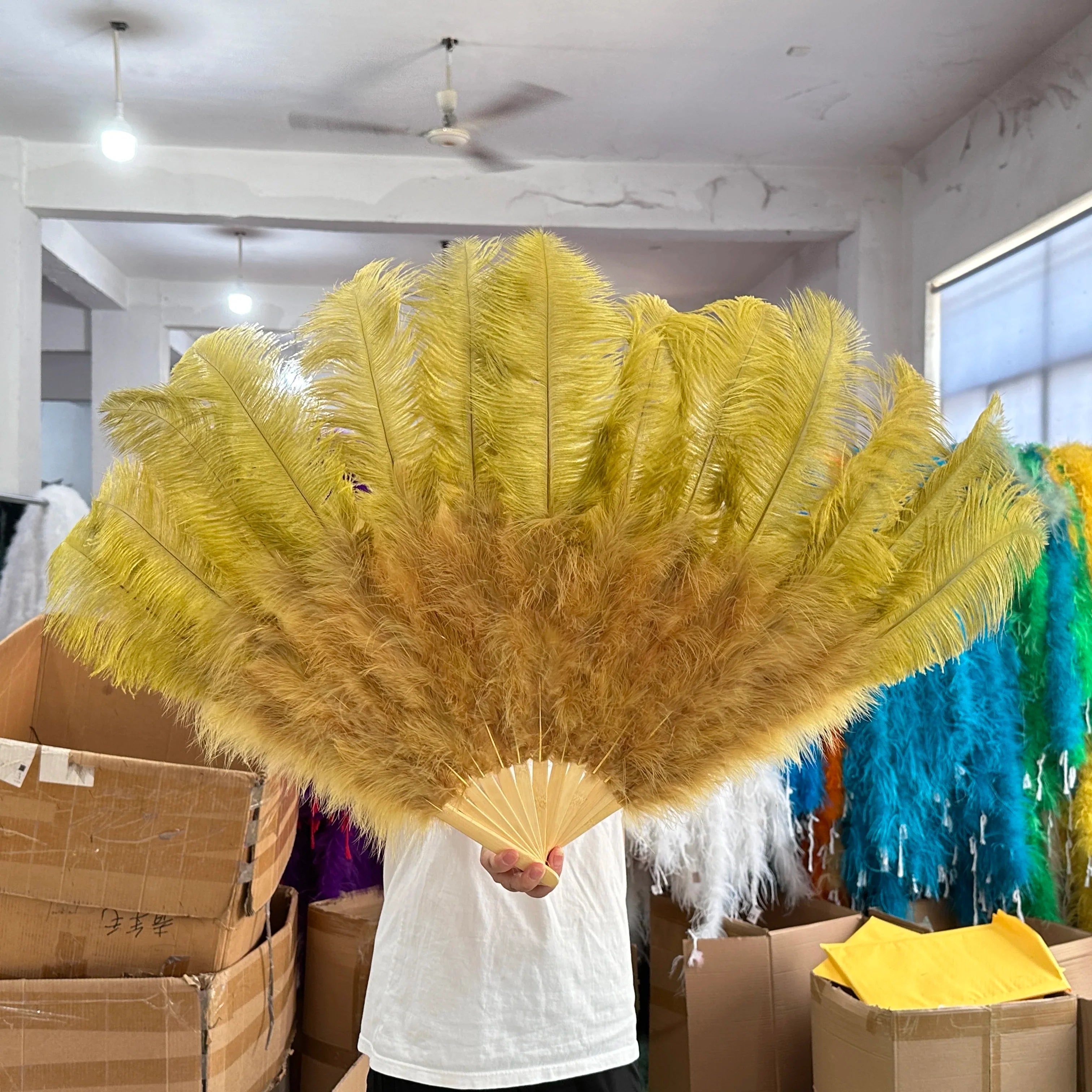 130CM Ostrich Feather Fans | Feather Fans | Wiccan Center