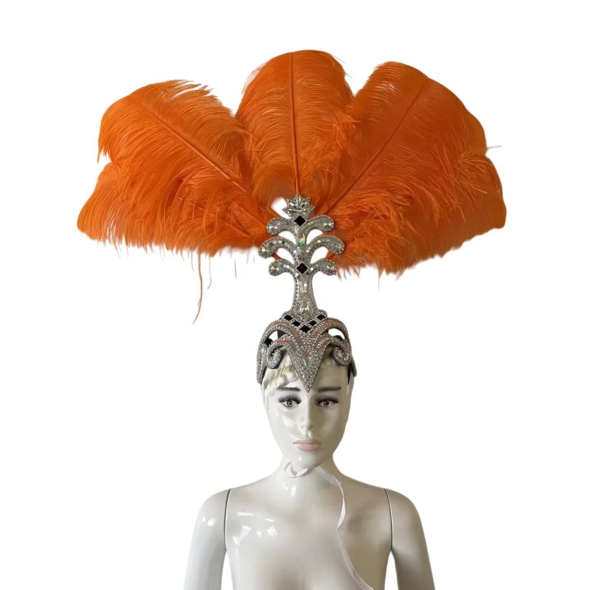 The Stardust Samba Queen – Premium Feathers & Rhinestones Carnival Headdress | Headdress | Wiccan Center
