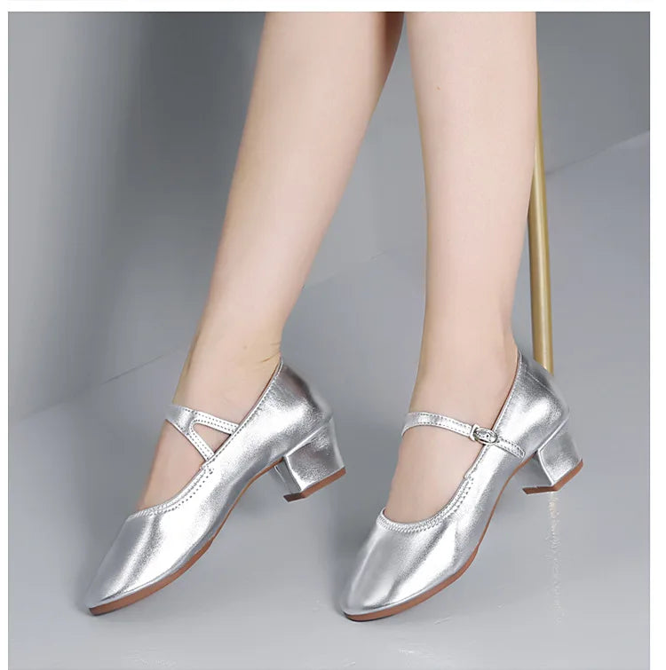 The Stardust Carousel Mary Jane – Classic Low-Heel Dance Pump
