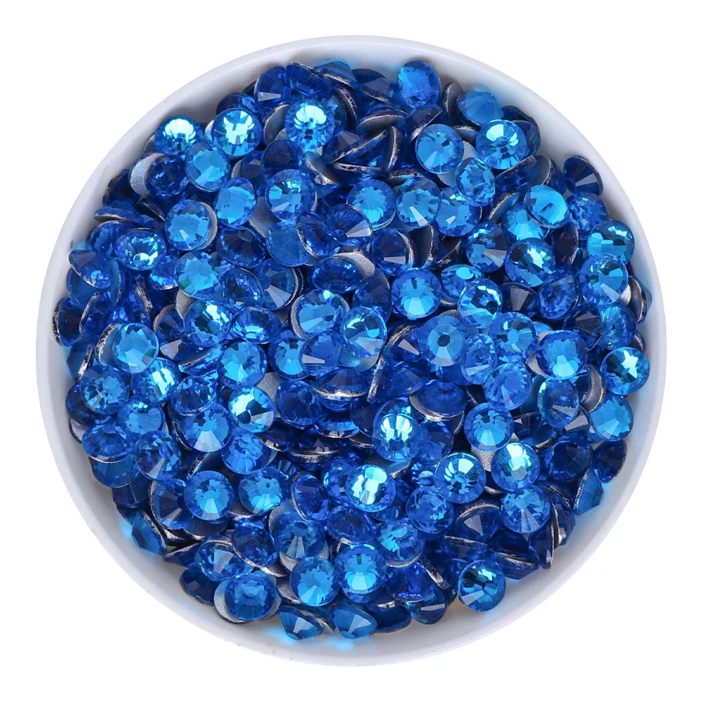 SS3-SS60 Blue Series Non-Hotfix High Quality Glass Flatback Rhinestones | Non-Hotfix | Wiccan Center