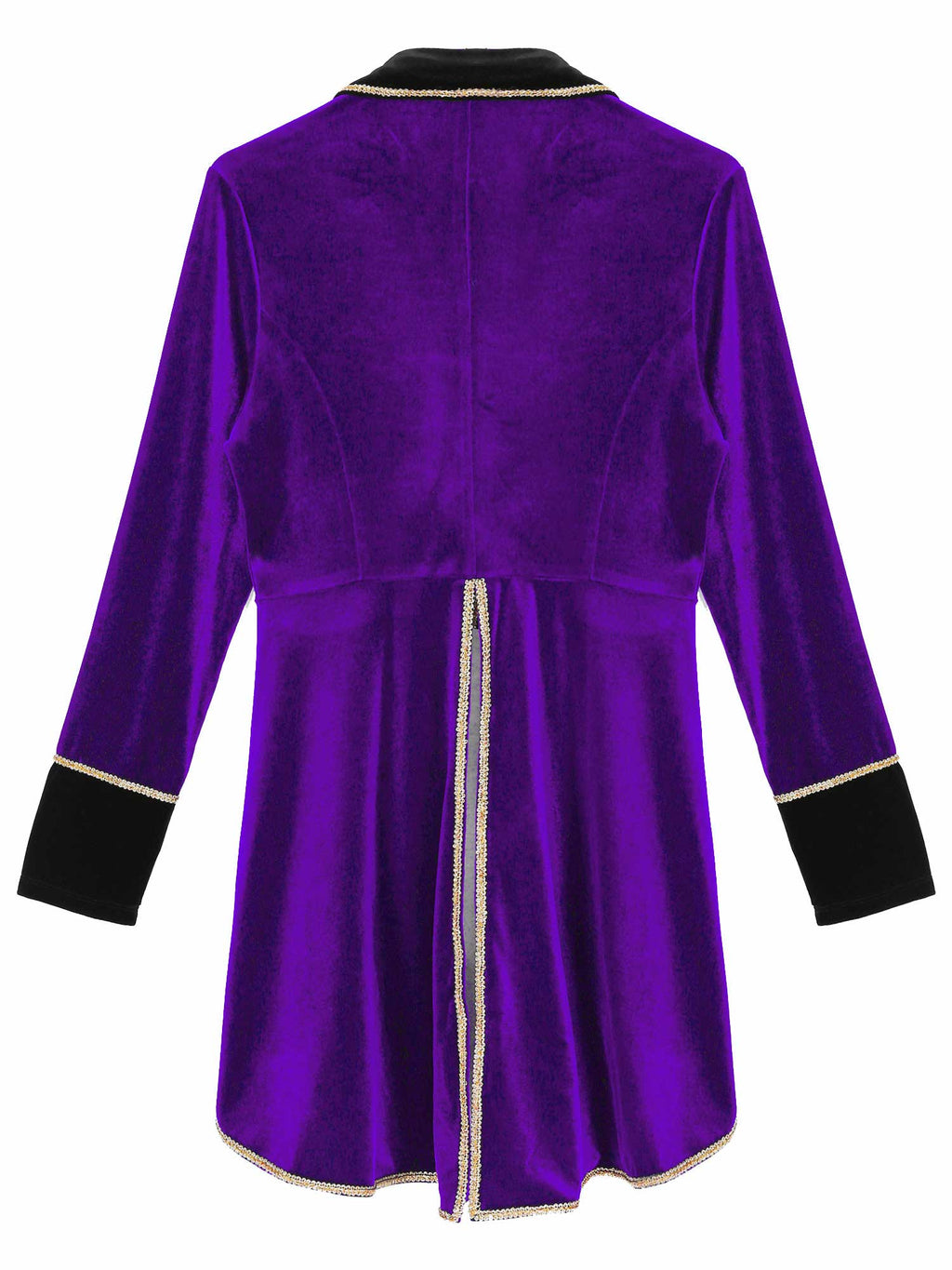 Velvet Circus Ringmaster Gold-Trimmed Swallow-Tail Blazer Coat | Jackets | Wiccan Center