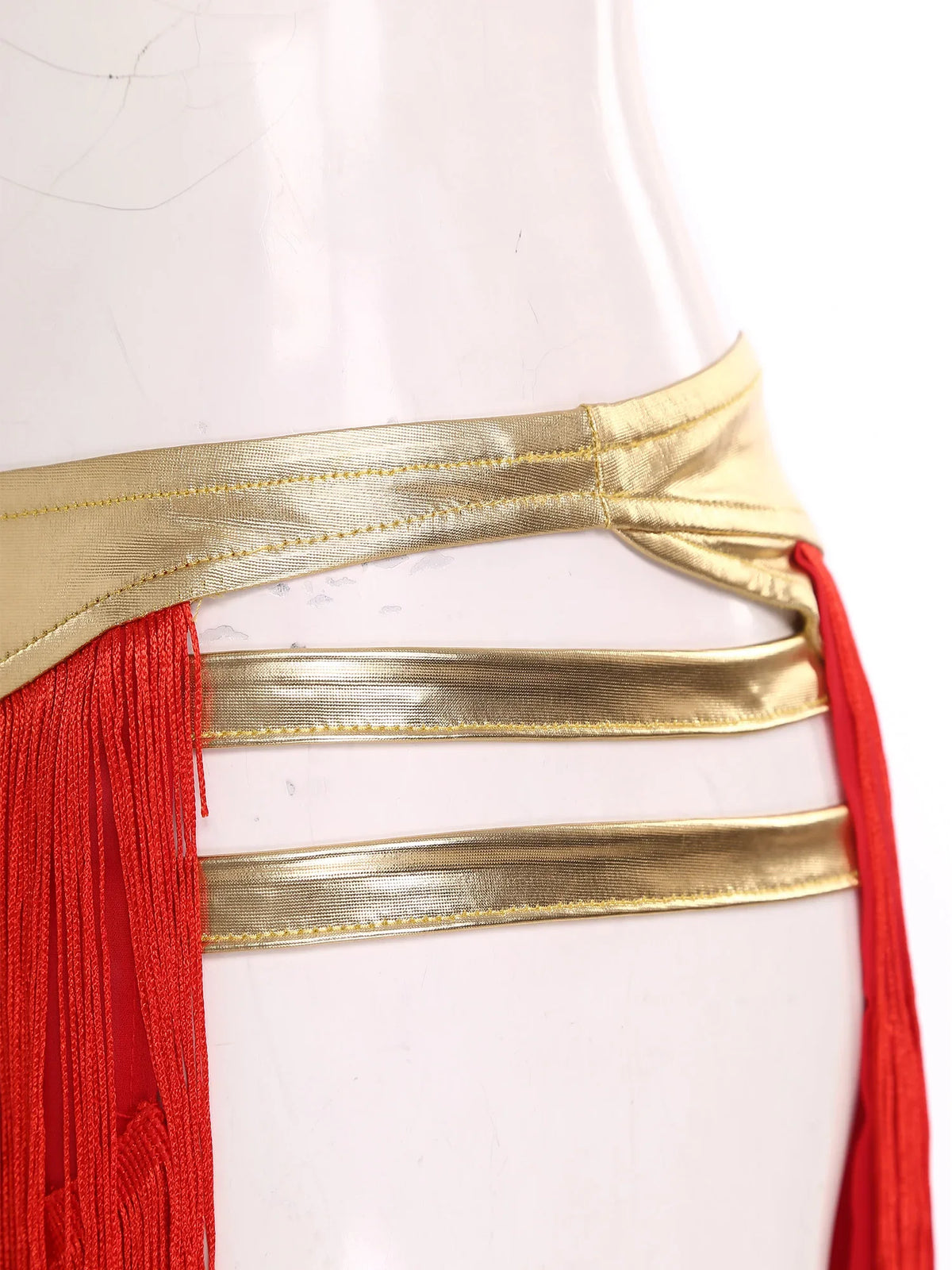 Women Cleopatra Egyptian Queen Cosplay Costume Belly Dancing Indian Dance Tassel Skirt Built-in Briefs for Halloween Carnival | Skirts | Wiccan Center