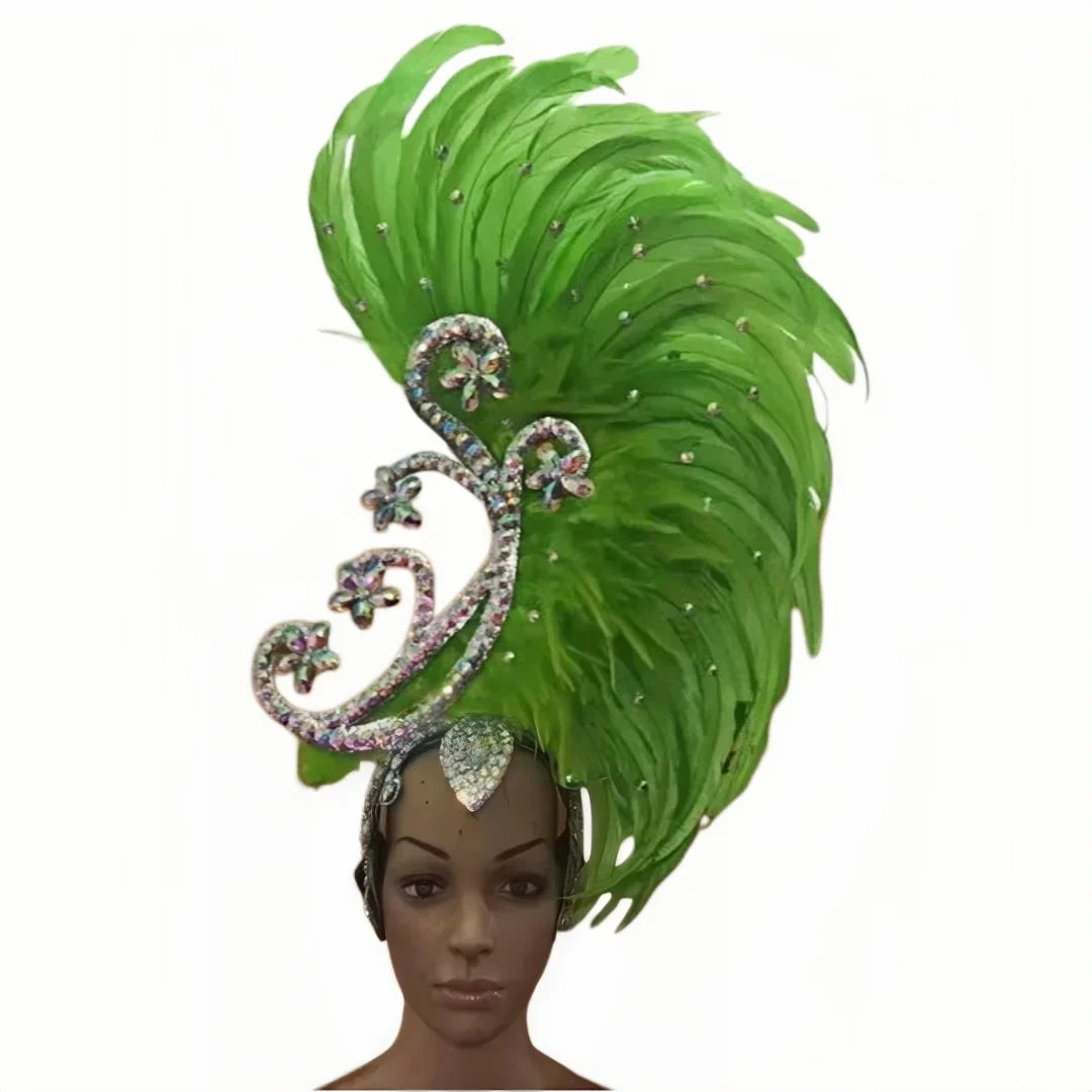 The Stardust Royal Plume – Feathered Carnival & Cabaret Stage Headdress | | Wiccan Center