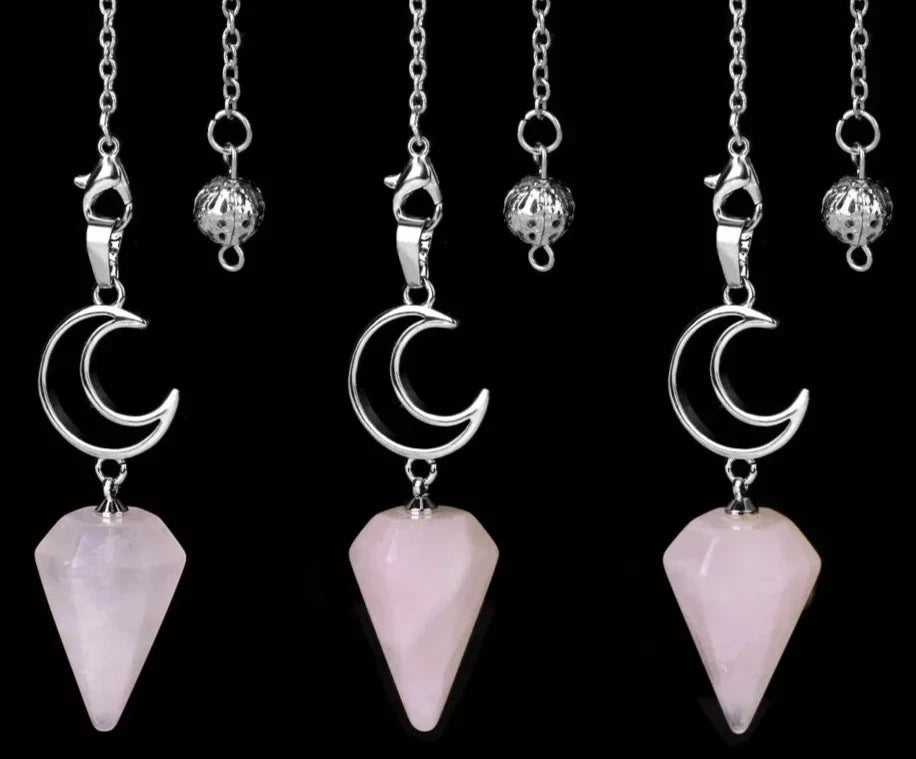 Crystal Crescent Moon Pendulums | Pendulums | Wiccan Center