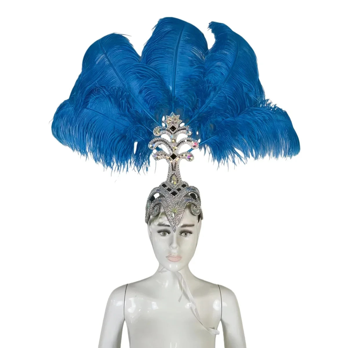 The Stardust Samba Queen – Premium Feathers & Rhinestones Carnival Headdress | Headdress | Wiccan Center